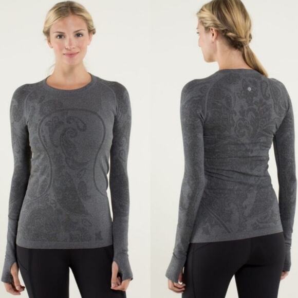 Lululemon Run Swiftly Tech Long Sleeve Paisley Size 6 - Picture 1 of 5